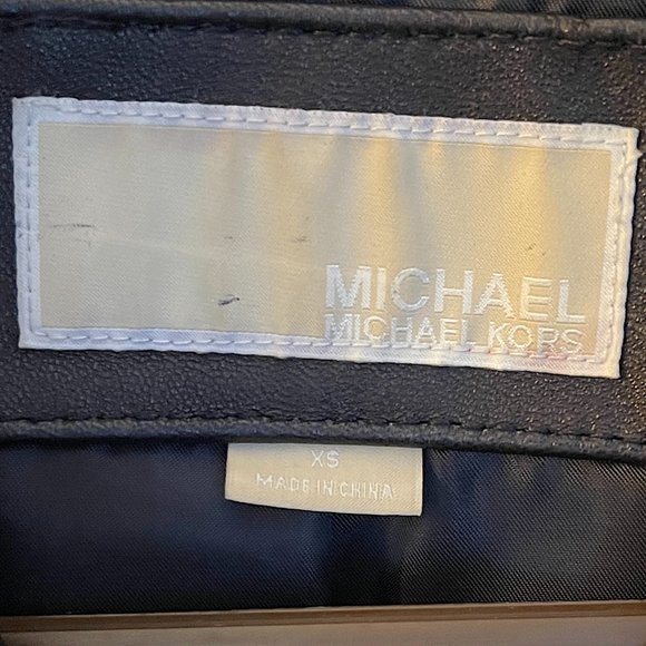 Michael Kors Black Leather Moto Jacket XS - Picture 3 of 16